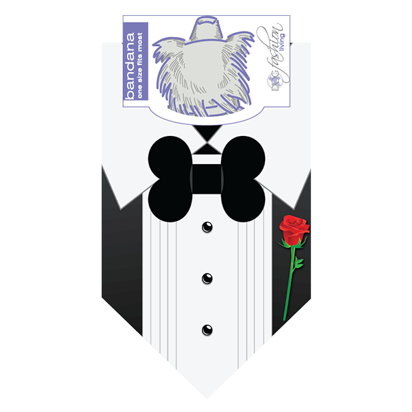 Tuxedo With Rose Wedding Bandana