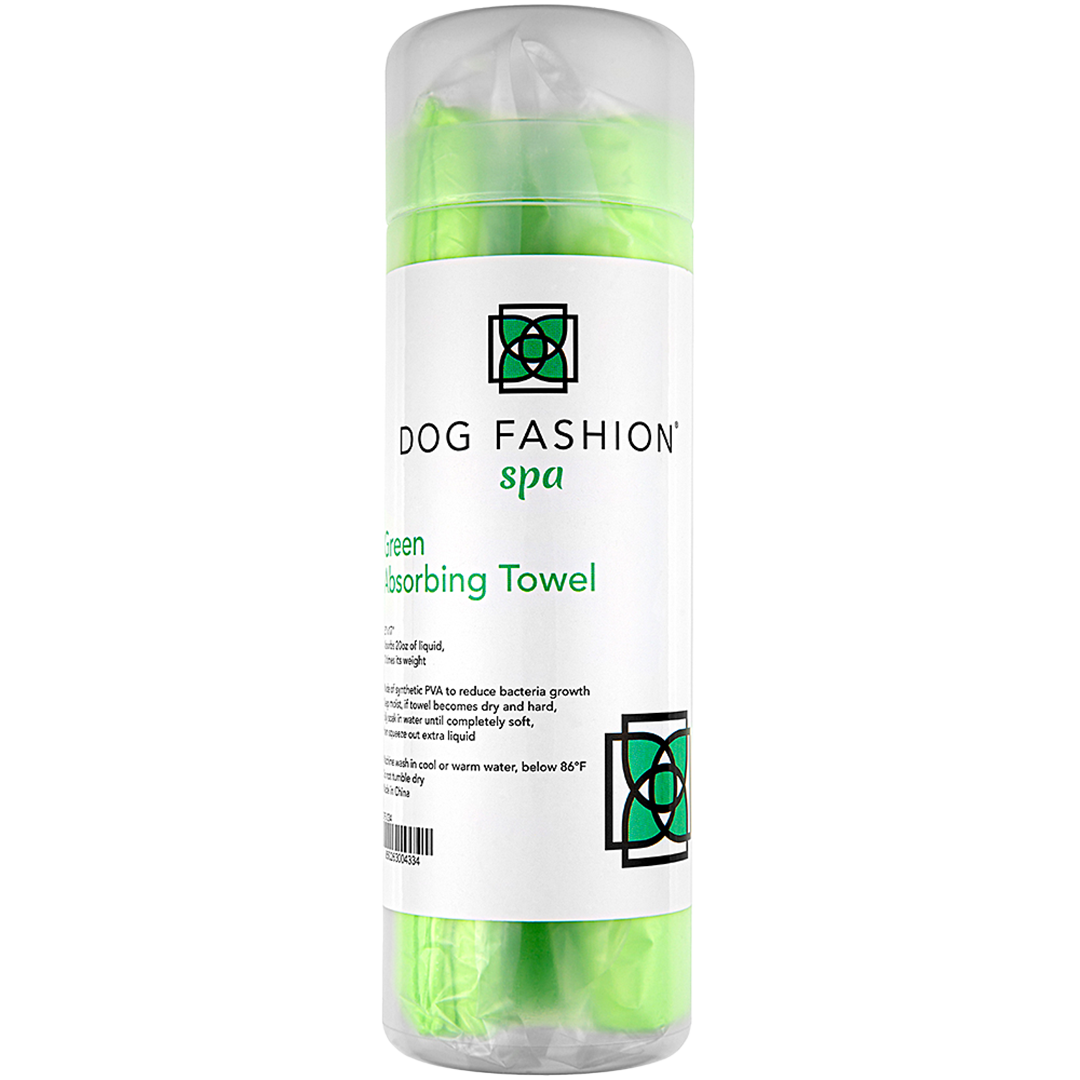 Dog Fashion Spa Absorption Towel Green