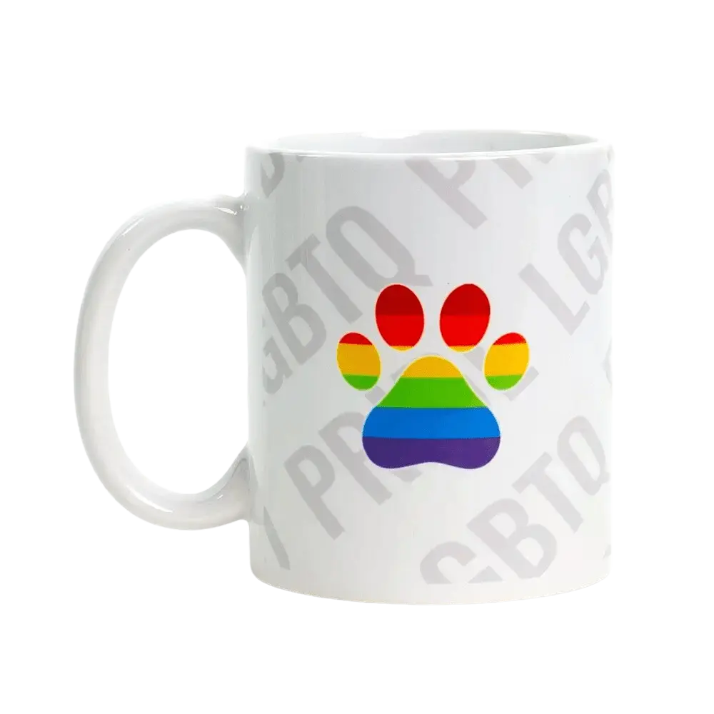 LGBTQ Paw Print Mug by Dog Fashion Living