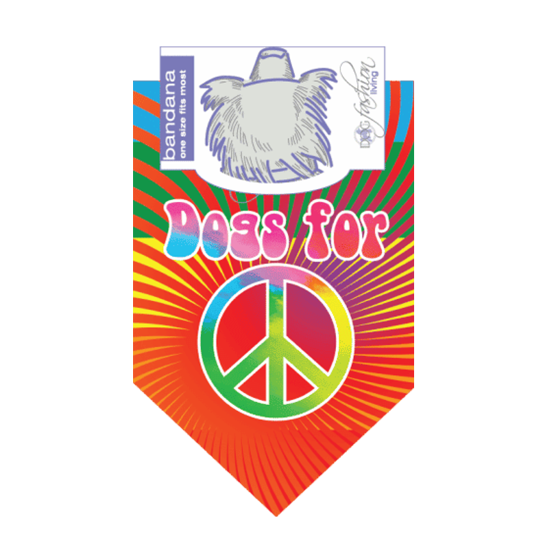 Dog for Peace Bandana by Dog fashion Living