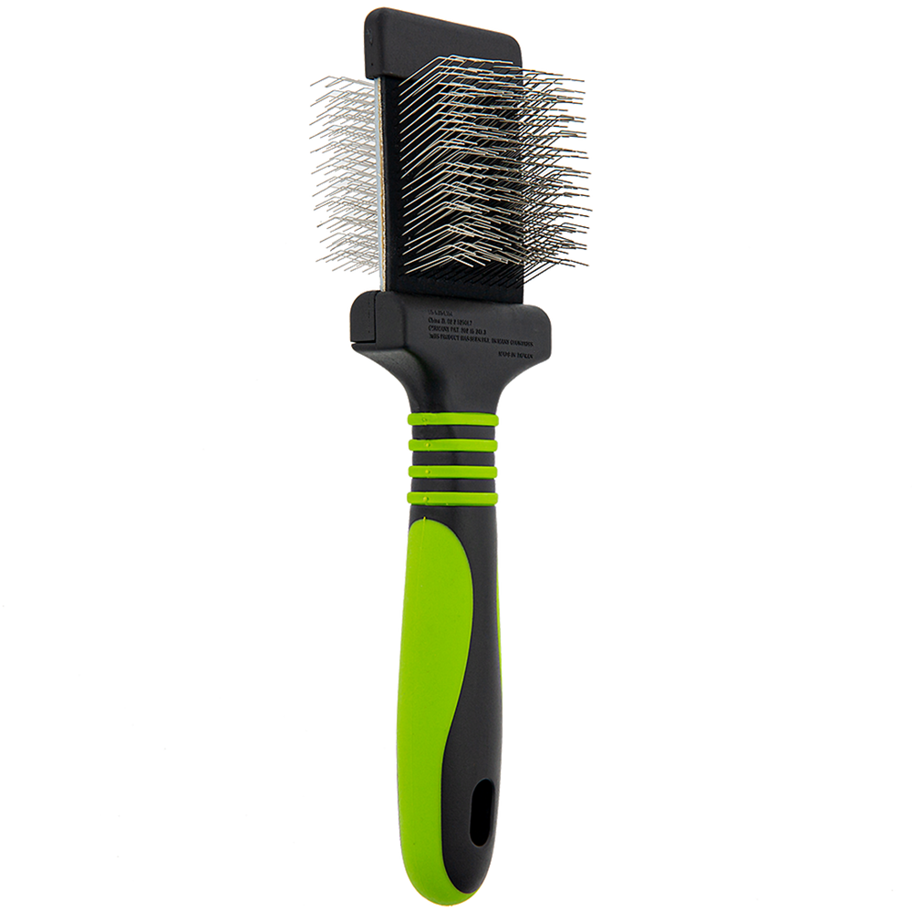 Mini Finishing Soft Green Slicker Brush by Dog Fashion Spa