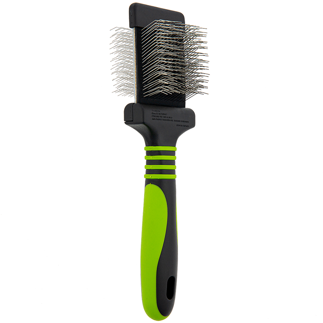 Mini Finishing Soft Green Slicker Brush by Dog Fashion Spa