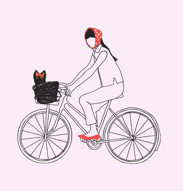 camisa manga larga chica en bicicleta
