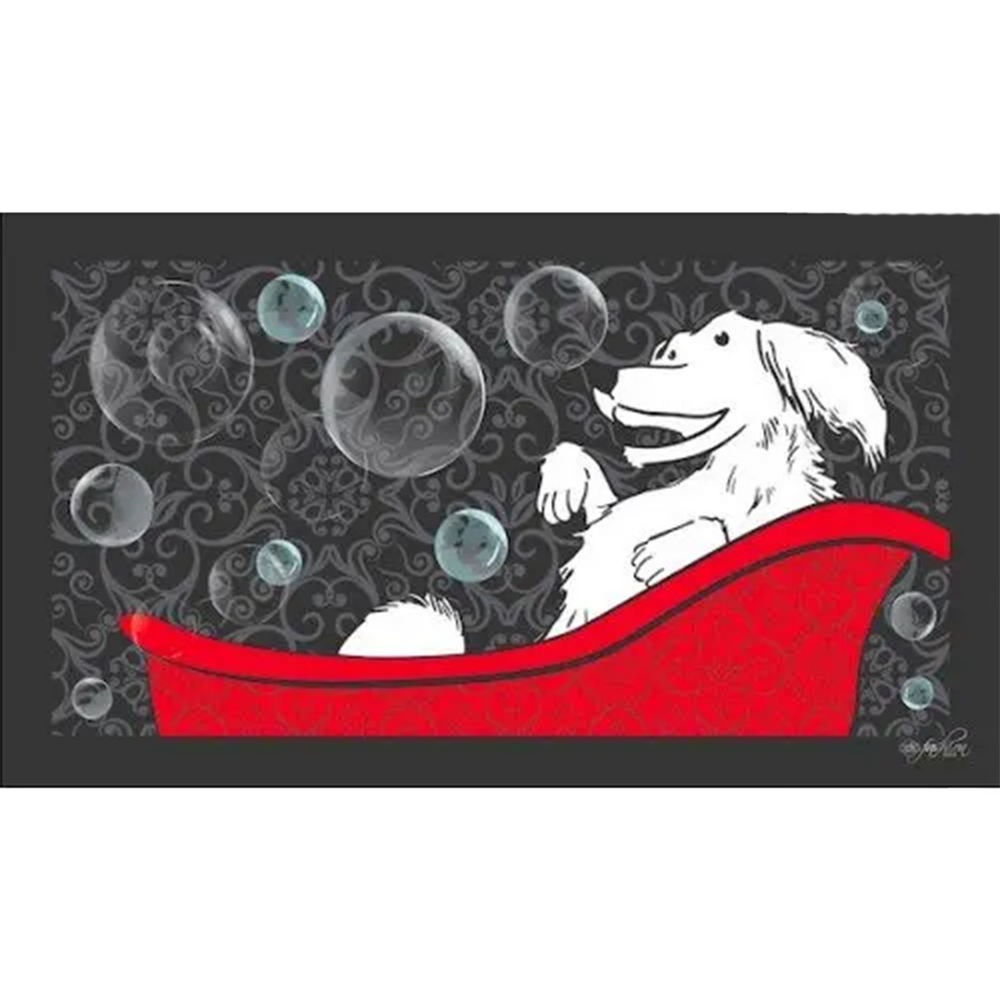 Dog Fashion Spa Happy Hog in a Tub SInk Bathing Mat