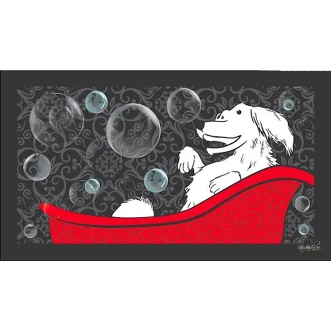 Dog Fashion Spa Happy Hog in a Tub SInk Bathing Mat