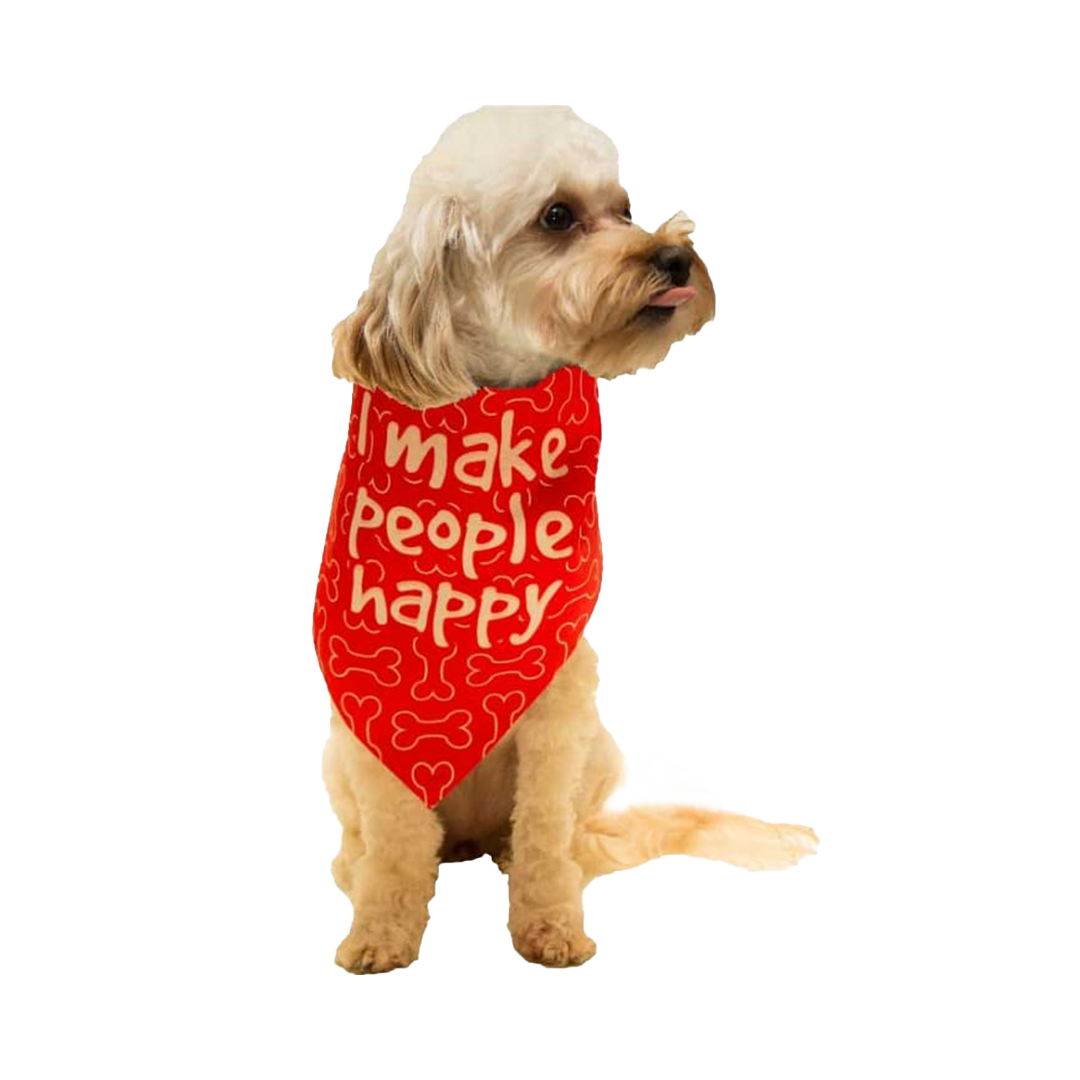 Dog Fashion Living I Make People Happy Bandana