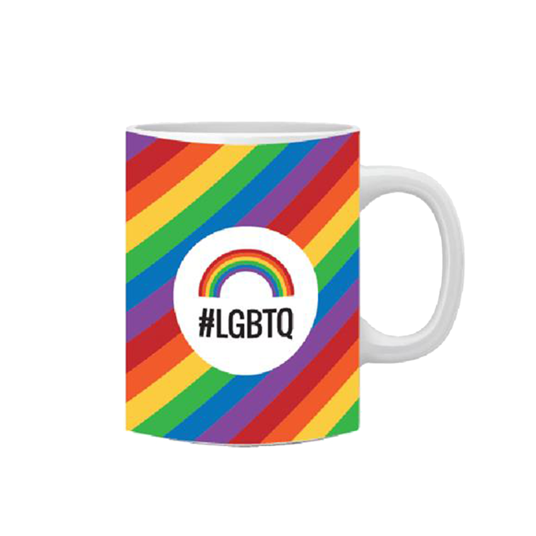 Dog Fashion Living LGBTQ Rainbow Mug for Dogs