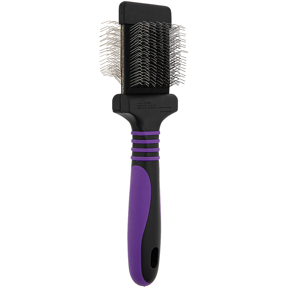 Dog Fashion Spa Deshedding Medium Firm Mini Purple Slicker Brush