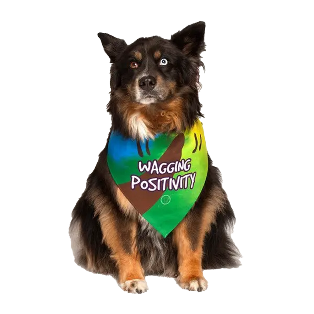 Dog Fashion Living Wagging Positivity Bandana