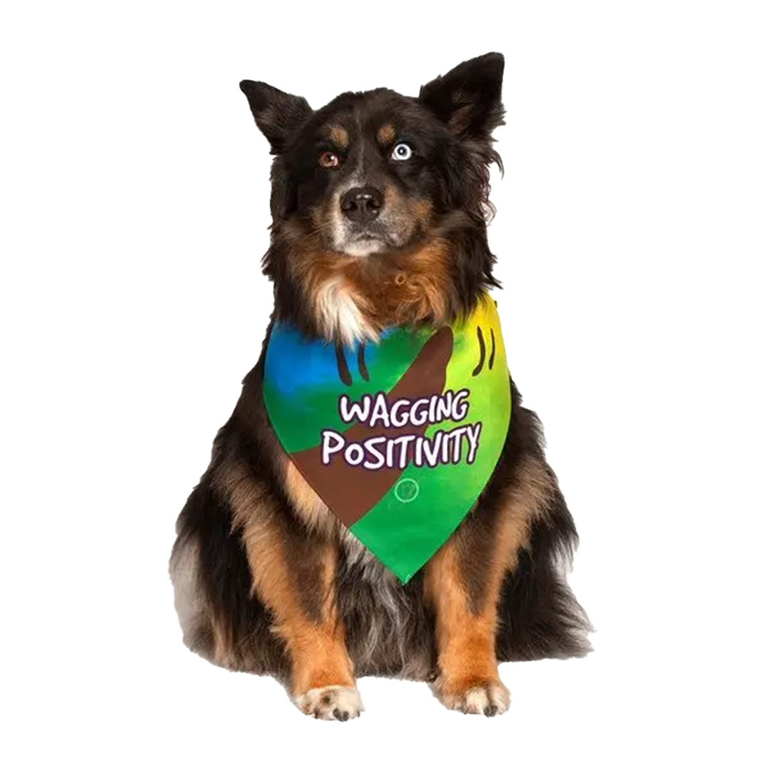 Dog Fashion Living Wagging Positivity Bandana